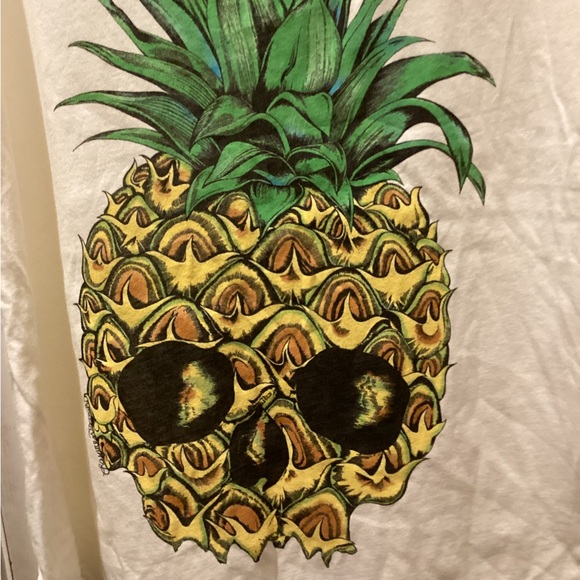 Lauren Moshi White Pineapple Skull Tank Top - Picture 2 of 6